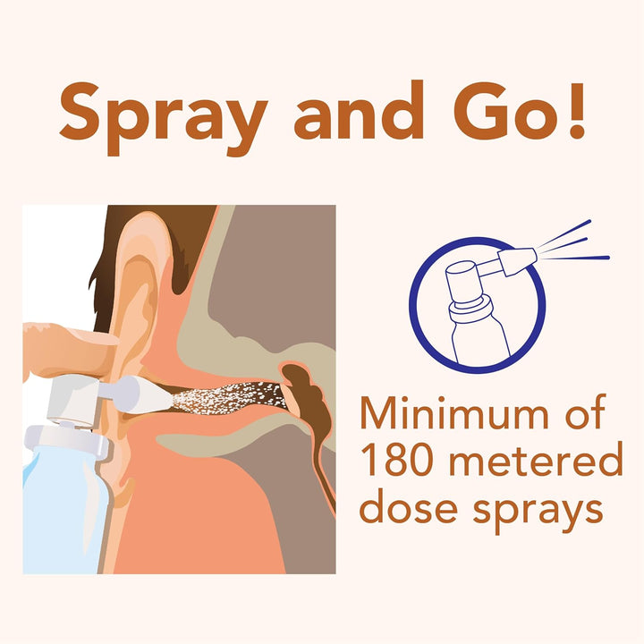 Almond Oil Ear Spray, Clinically Proven for Ear Wax Removal, Safe for Sensitive Skin, Reduce Need for Syringing or Microsuction, 1 Pack of 10Ml Metered Dose Spray