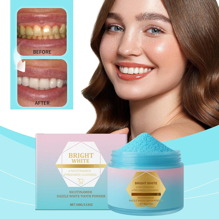 Niacinamide Whitening Tooth Powder,Whitening Toothpaste Booster Powder,Natural Deep Cleaning Teeth Powders,Fresh Breath and Remove Stains
