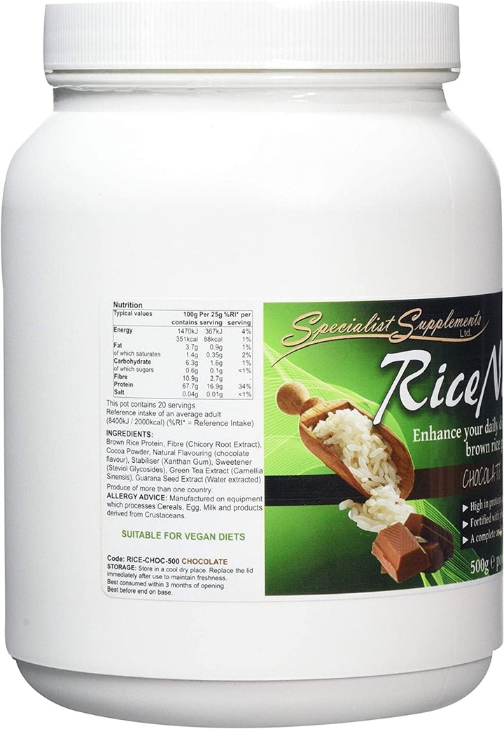 Ricenourish Chocolate Flavour Protein Powder 500G