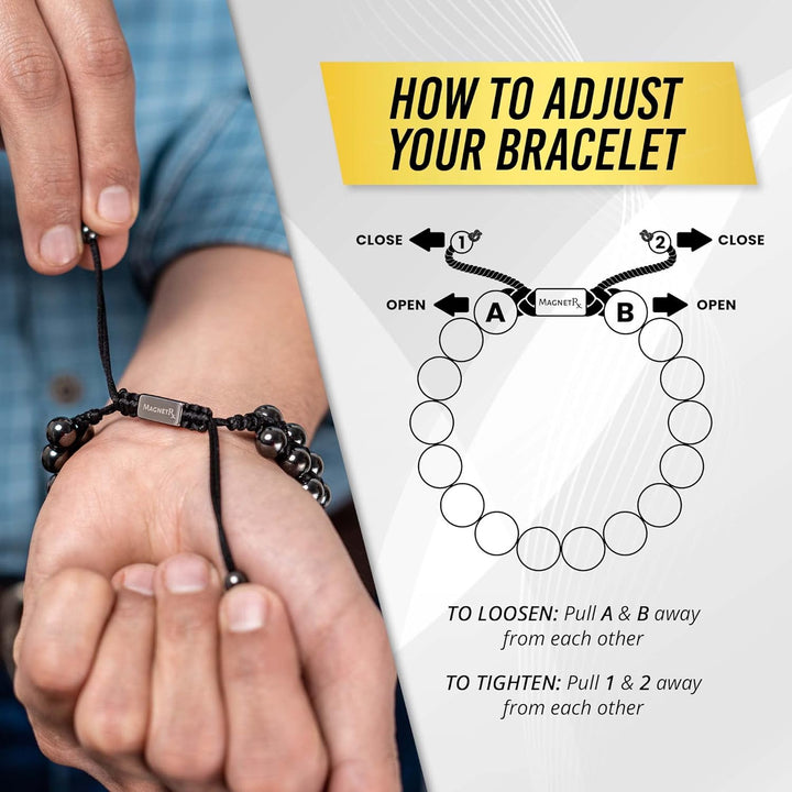 ® Hematite Magnetic Bracelet - Beaded Magnetic Hematite Bracelets