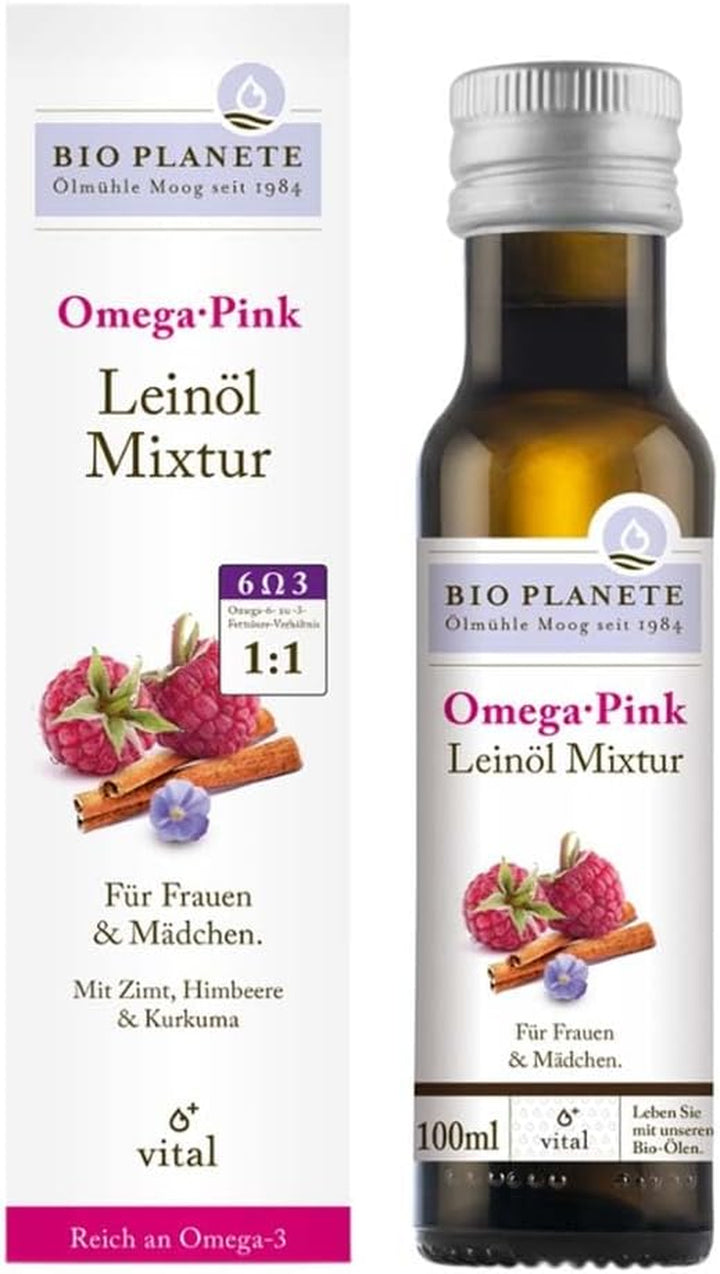 Organic Omega Pink Linseed Oil Mix 4 X 100 Ml