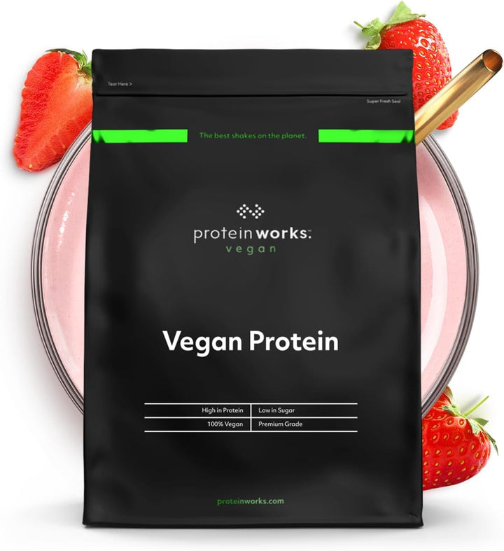 Protein Works - Vegan Protein Powder, Vanilla Crème, 33 Servings, 100% Plant Based & Natural, Premium Multi-Protein Blend, Low Fat Shake, Low Calorie Shake, 1Kg