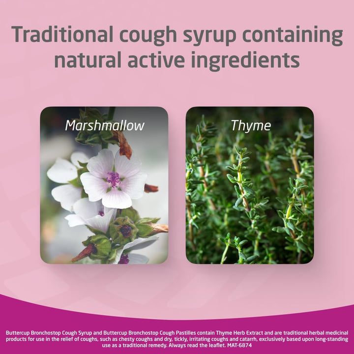 Cough Syrup (200Ml) - Relief for Dry or Chesty Coughs - with Natural Thyme Herb and Marshmallow Root Extract - Non Drowsy Cough Medicine That Can Be Diluted & Undiluted - Alcohol Free
