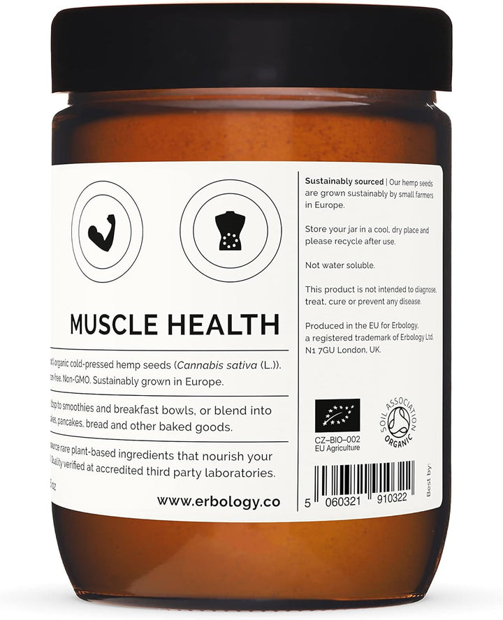 Organic Hemp Seed Protein Powder 90G - 15 Servings - Cold-Pressed from Hemp Seeds - Sustainably Sourced Straight from Farm - Small Batch - Vegan - Gmo-Free