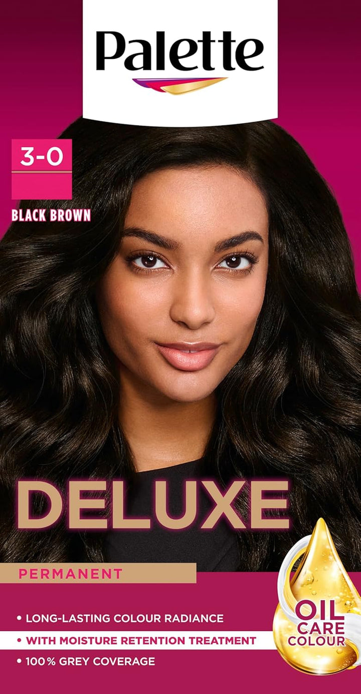 Deluxe Creme Colouration 4-0 Dark Brown Hair Dye, Permanent Hair Dye, Long-Lasting Hair Colouring with Moisture Retention Treatment and 100% Grey Coverage