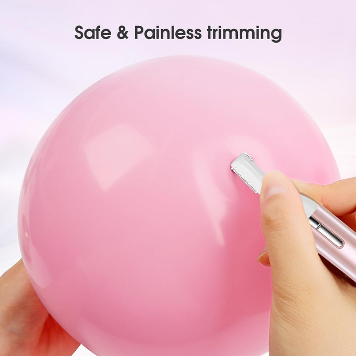 Electric Eyebrow Trimmer, Eyebrow Hair Remover, Painless Facial Hair Trimmer for Women, Portable Ladies Shaver AG-1658 (Pink)