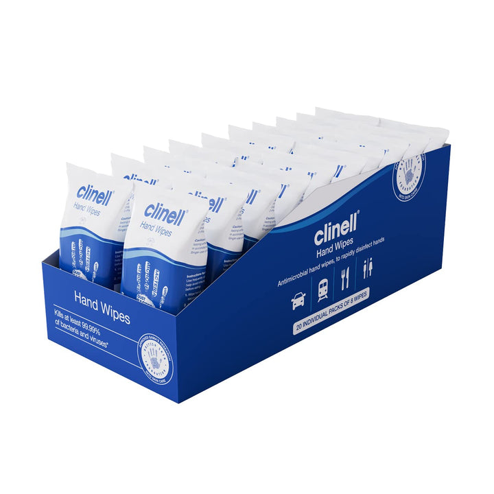 Antimicrobial Hand Wipes - Pack of 100 Individually Wrapped Sachets - Sanitising Wipes, Ideal for Travel - Dermatologically Tested, Kills 99.99% of Germs