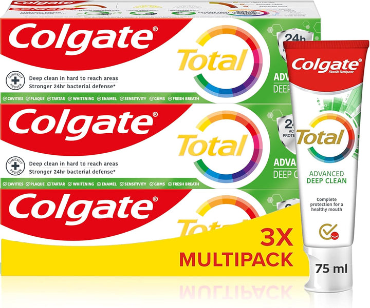 Total Toothpaste for Kids 7-12 Years - 4 Pack 50Ml Tubes - Whole Mouth Protection - Mild Mint Flavour - Fluoride Toothpaste