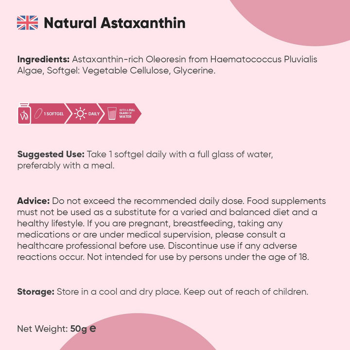 Natural Astaxanthin 18Mg - 240 Softgels - 8 Months Supply - Vegan Astaxanthin Supplements - Sourced from Haematococcus Pluvialis Algae - Non-Gmo & Gmp-Approved - for Both Men & Women