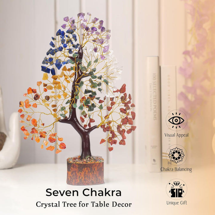 7 Chakra Tree of Life, Crystal Tree, Crystals and Gemstones, Healing Crystals, Birthday Gifts for Women, Decorative Home Accessories, Living Room Decor, Spiritual Gifts for Women