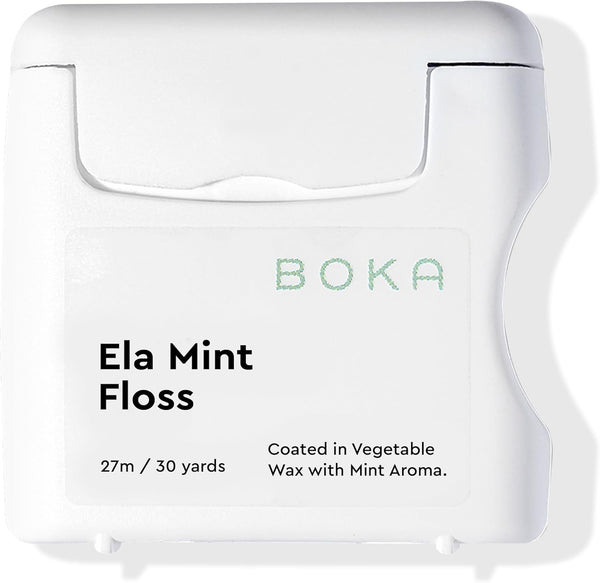 Ela Mint Woven Dental Floss, Made from Natural Vegetable Wax, Teflon-Free, 27 Meters of Waxed Floss (Pack of 1)