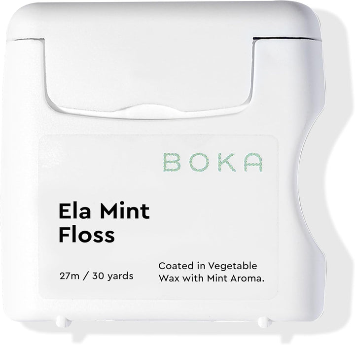 Ela Mint Woven Dental Floss, Made from Natural Vegetable Wax, Teflon-Free, 27 Meters of Waxed Floss (Pack of 1)