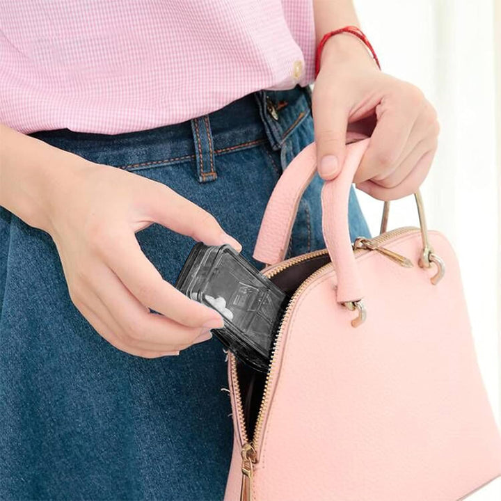 Pill Cutter,Small Pill Tablet Cutter,Pill Splitter with Blade for Small Pills Large Pills Cut in Half Quarter,With Pill Box,To Divide and Carry Daily Medication(Black)