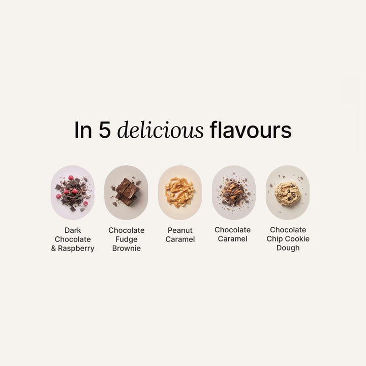 Complete Nutrition Bars - 55G Bars - Pick Any 10-5 Flavours to Choose from - Choc Chip Cookie Dough, Dark Chocolate & Raspberry, Chocolate Fudge Brownie, Peanut Caramel and Chocolate Caramel