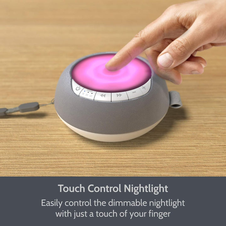 White Noise Machine with Nightlight, Portable Rechargeable White Noise Machine for Babies and Adults, Relaxation and Meditation Sounds Calming Sleep Aid Grey