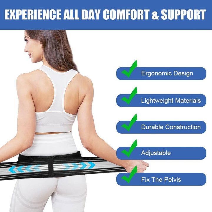 Sacroiliac SI Joint Hip Belt, Sacroiliac Hip Support Band for Men Women, Lower Back Support Brace, Applicable for Pelvis, Lumbar, Nerve, Leg, 140CM