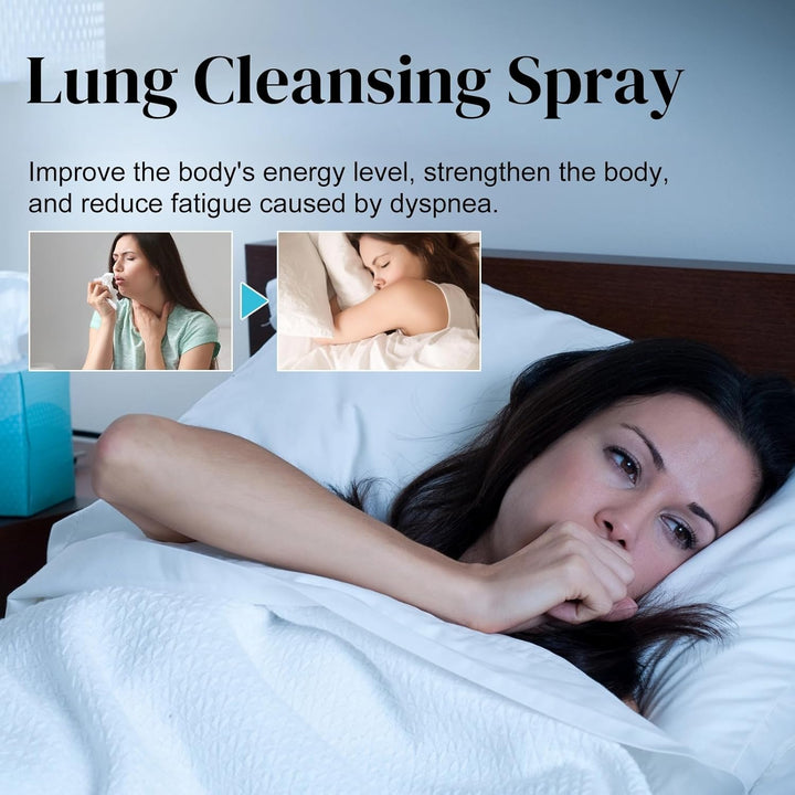 Lung Cleansing Spray,Natural Respiratory Cleanse Breathe Spray,Mullein Leaf Extract for Lungs,Herbal Spray Cleaning Spray,Breath Spray,Throat Spray,Lung Mucus Cleaner,Fresh Breath Spray,Lung Cleanser