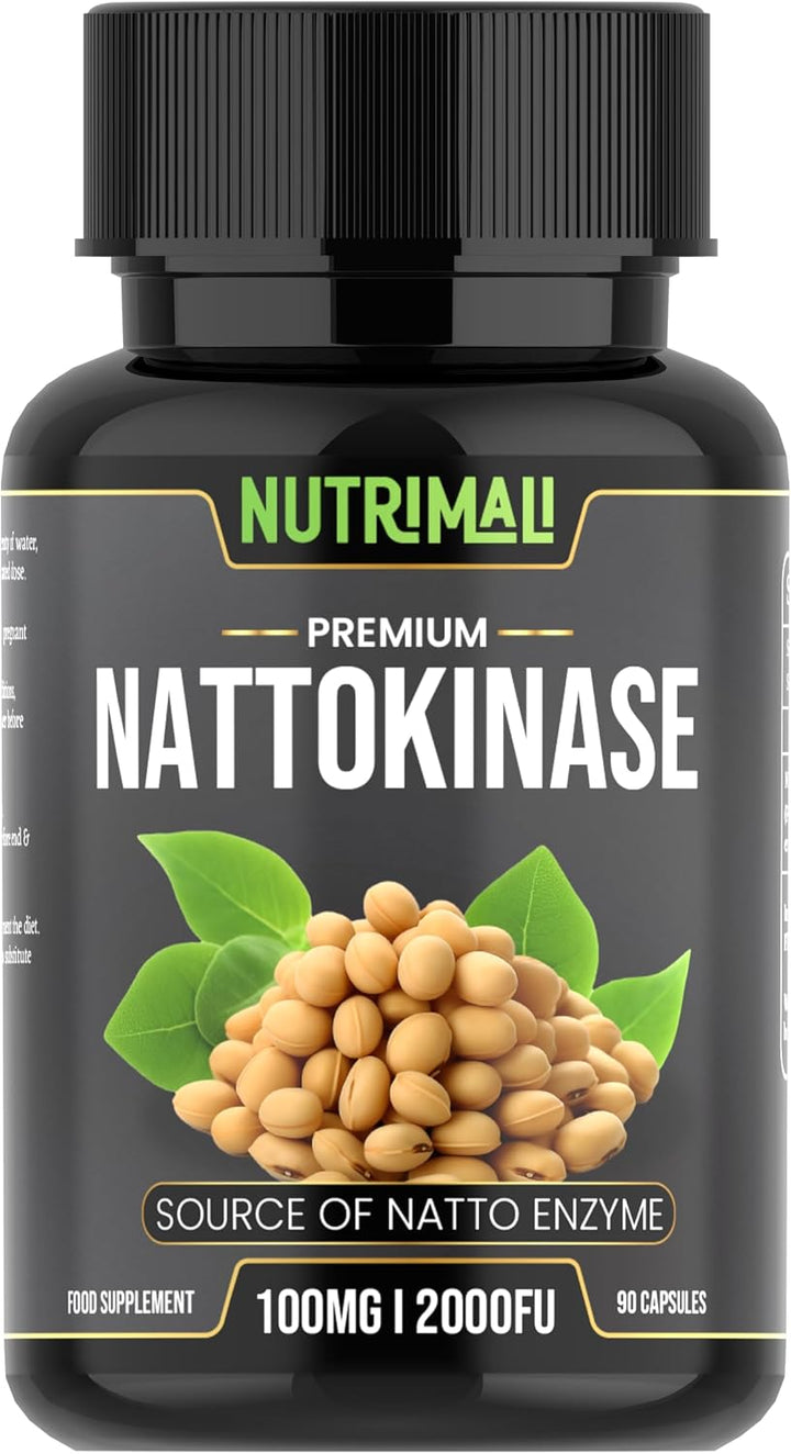 Premium Nattokinase 2000-4000 FU | 90 Vegan Capsules | Source of Natto Enzyme | Non-Gmo, Gluten-Free, Soy-Based | Natural, Japanese Fermentation | Protein Enzyme Supplement