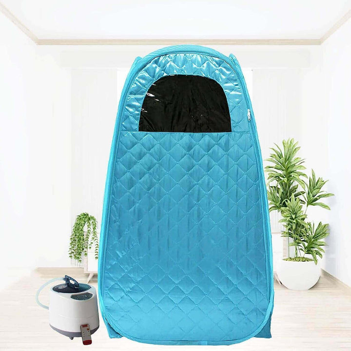 Portable Steam Sauna Tent Cabin Home SPA Sauna Kit Birthday Gift Wet Indoor Similar Infrard Sauna Pod W/Chair ||Man&Woman (Small,Suitable for People with a Height of Less than 5.74FT) Blue