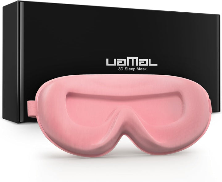 100% Blackout Eye Mask for Women & Men - Sleep Mask - Zero Eye Pressure Eye Mask for Sleeping - Eyelash & Eye Movement Friendly Sleeping Mask with Adjustable Strap - Premium Sleep Mask for Travel