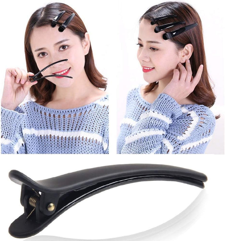 12Pcs Hair Sectioning Clips + 1Pcs Professional Anti-Static Metal Tail Hair Comb, Makeup Hairdresser Clips for Styling of Women Girls Hairdressing Salon Tool Set