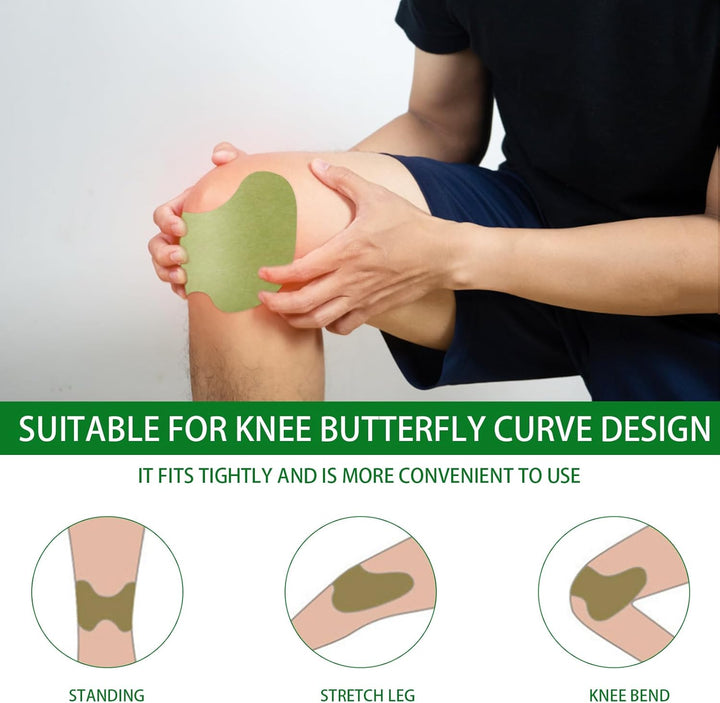 Knee Pain Relief Patches, 40Pcs Knee Patches Pain Relief Plaster Wormwood Herbal Knee Pain Relief Patches Relieves Muscle Soreness in Knee, Neck, Shoulder