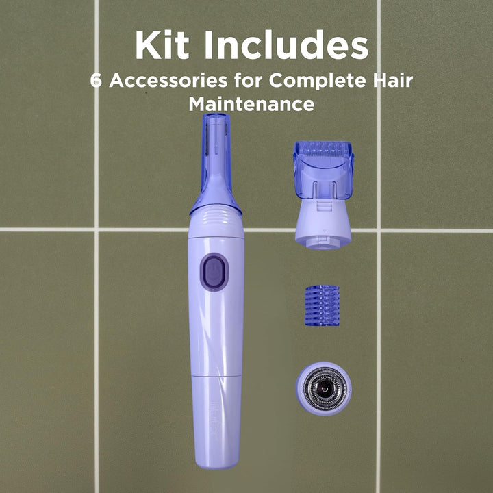 Intuition Perfect Finish 4-In-1 Styler and Trimmer for Women Multi-Zone Hair Removal 7 Attachments Included