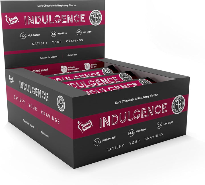 Keto Protein Bars with Slimbiome® – Low Carb, High Protein, Low Sugar Snack for Weight Loss & Gut Health – Ozempic-Friendly Dark Chocolate & Raspberry GLP1 Alternative Snack (12 X 35G)