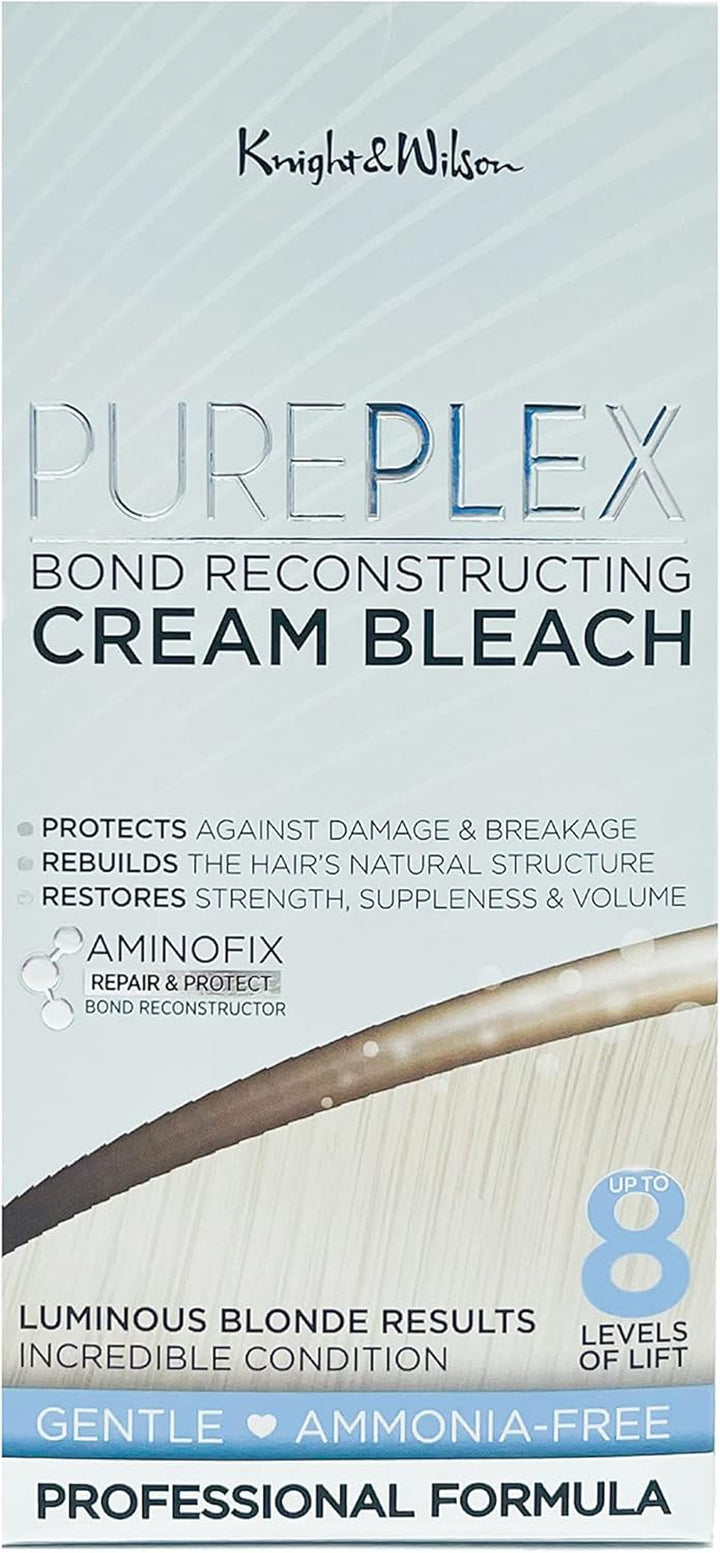 Pure Plex Bond Reconstructing Cream Hair Bleach, Ammonia Free Formulation Lifts up to 8 Shades, Protects & Repairs, While Lightening. Full Hair Bleaching Kit.