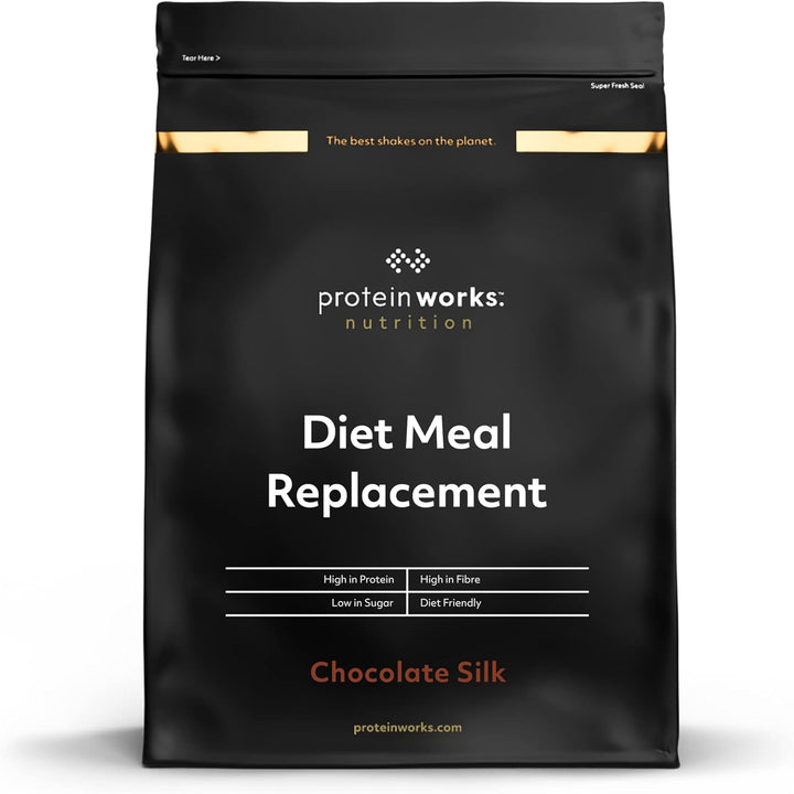 Protein Works - Diet Meal Replacement, Chocolate Silk, Nutrient Dense Complete Meal, Immunity Boosting Vitamins, Affordable, Healthy and Quick, 14 Meals, 1Kg