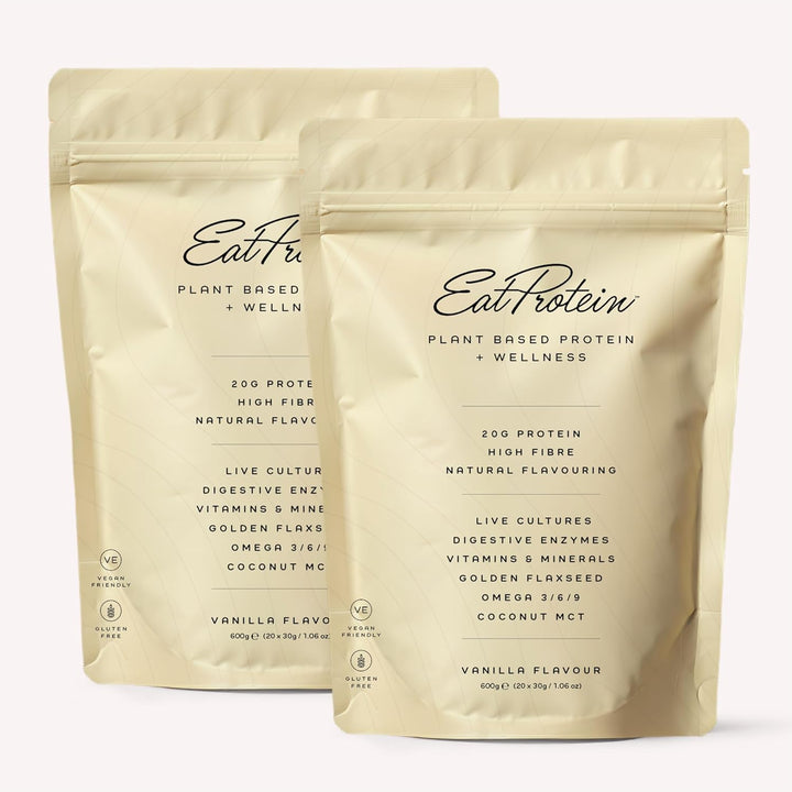 Plant Based Protein + Wellness Powder, Vegan Protein Powder for Women. Dairy, Lactose, Gluten, Soy Free. No Artificial Sweeteners, Flavours or Added Sugars. Vanilla, 20 Servings, 600G