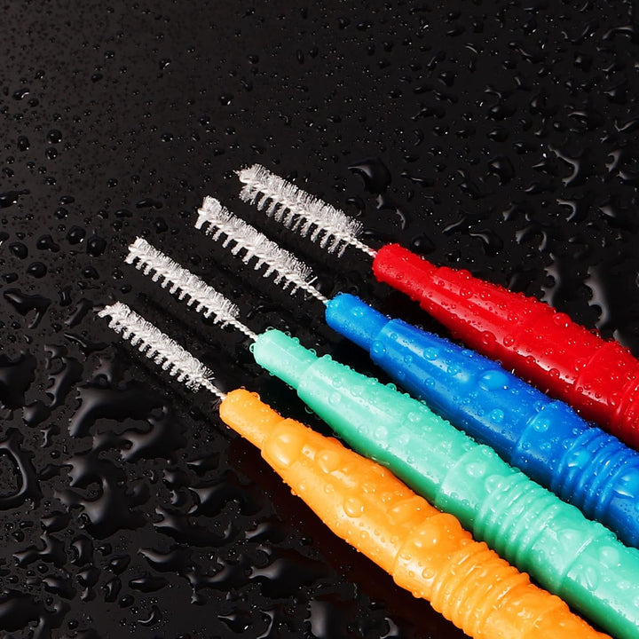 80 Pcs Interdental Brushes, Soft Dental Brushes Dental Brushes Teeth Flossing Brushes Dental Floss Brush for Cleaning Gaps between Teeth (4 Colors)