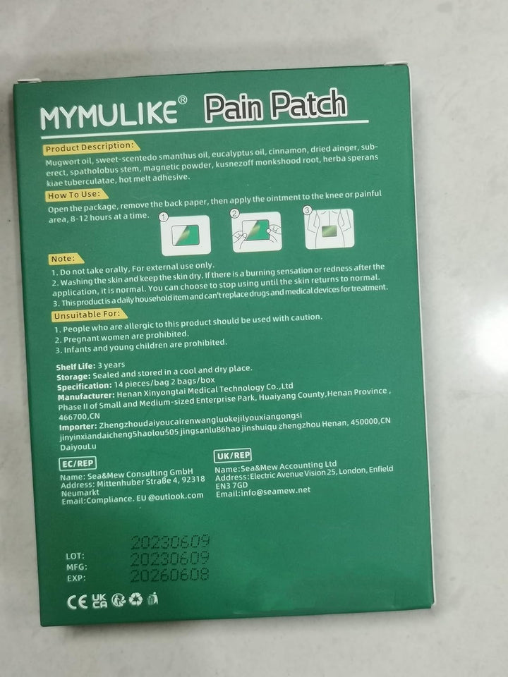 24Pcs Pain Relief Patches  Heat Patches for Pain Relief Fast-Acting Patches Long Lasting Relief of Pains for Back, Neck, Shoulder Knee Pain Relief Patch