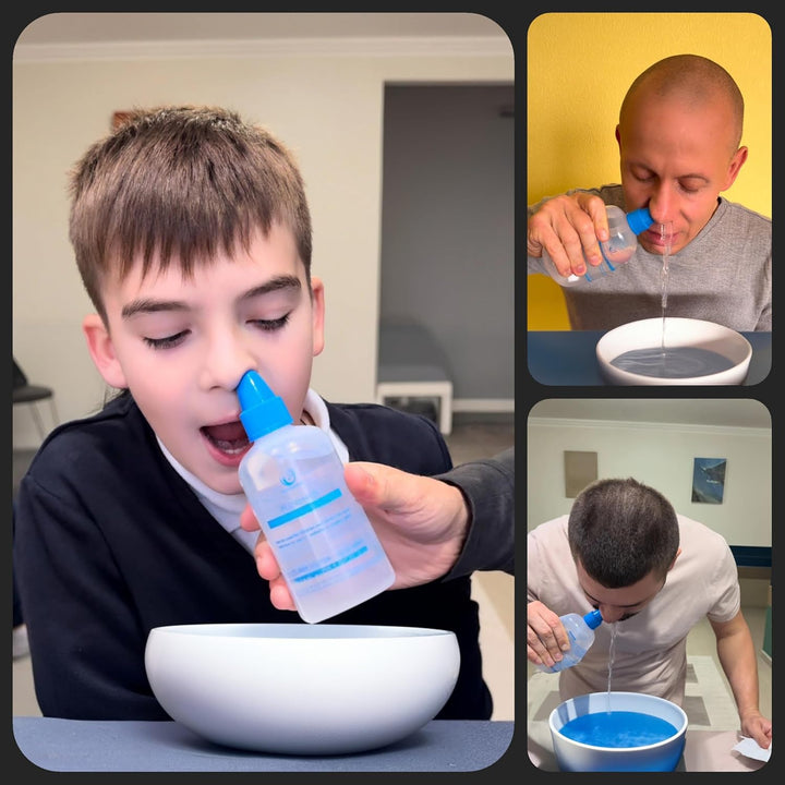 Sinus Rinse Sachets- Pre-Measured Packets for Neti Pot and Squeeze Bottle-100% Natural Sea Salt Istonic Formula,Drug-Free Nasal Irrigation,Sinus Congestion Relief-