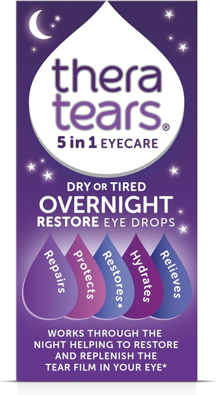 ® Dry or Tired Eye Drops 50+ | Restores and Hydrates Mature Dry or Tired Eyes | Contact Lens Friendly | Long-Lasting Relief | Preservative Free 5 in 1 Eye Care Drops | 10Ml
