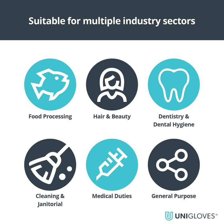 White Pearl Nitrile Examination Gloves - Multipurpose, Powder Free and Latex Free Disposable Gloves - Box of 100 Gloves, White, Medium (GP0023)