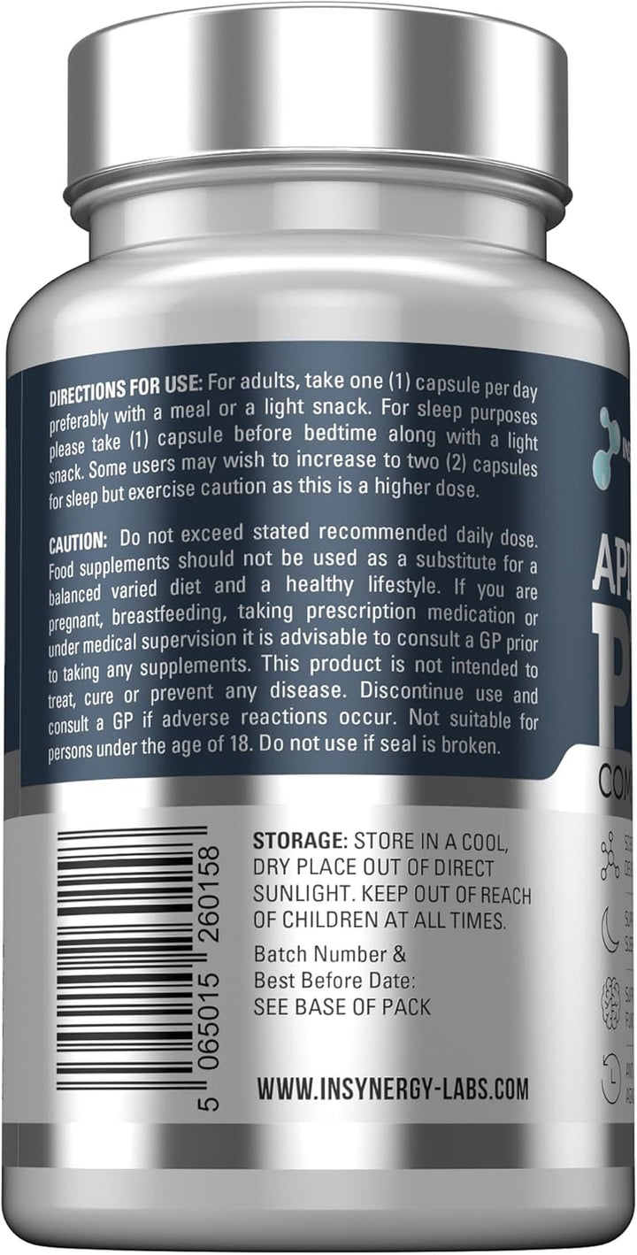 Apigenin 3 Month Supply (98% Purity) Superior Chamomile Apigenin 90 Vegan Caps, Sleep Supplement, Relaxation Support, NAD+ Booster, Sleep Aid Relaxation & Mood