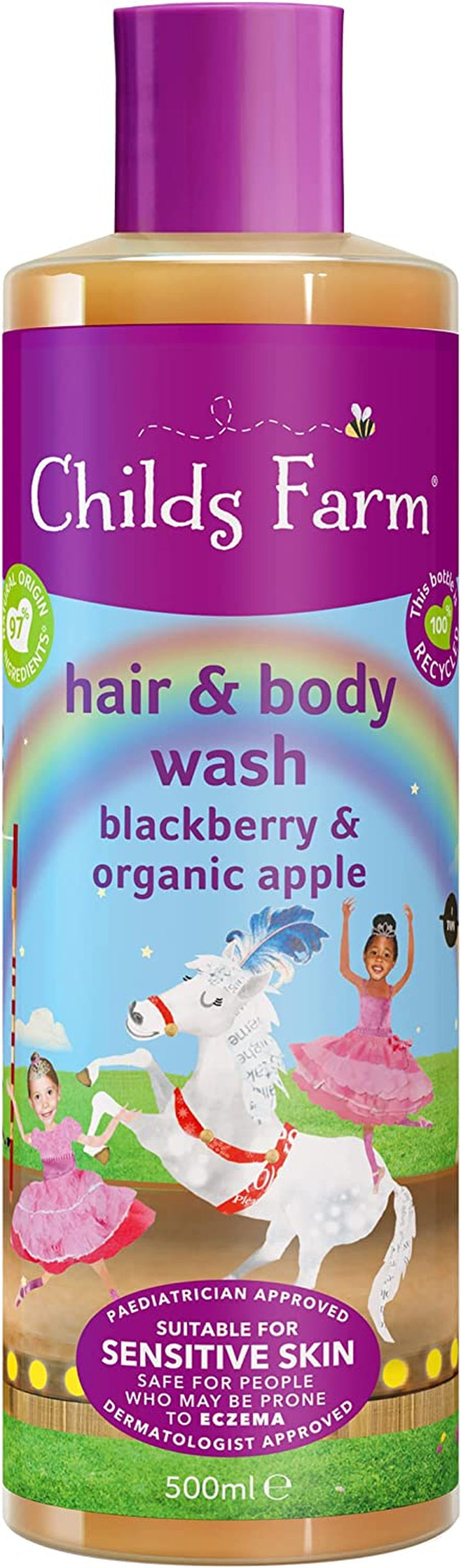 | Kids Hair & Body Wash 250Ml | Watermelon & Organic Pineapple | Gently Cleanses | Suitable for Dry, Sensitive & Eczema-Prone Skin