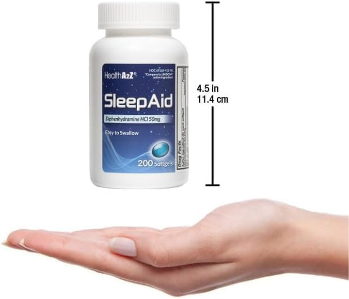 ® Sleep Aid | Diphenhydramine 50Mg | 200 Softgels | Supports Deeper | Restful Sleeping
