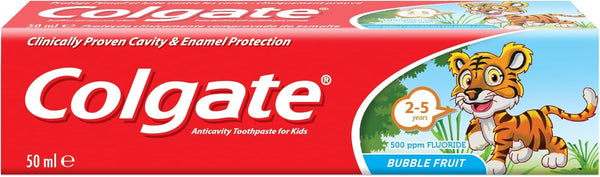 Toothpaste Teeth Kids Bubble Fruit 2-5 Years, 50 Ml