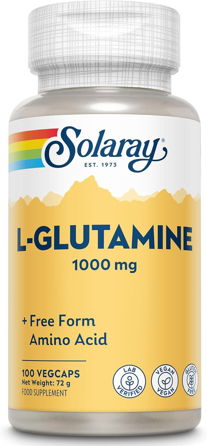 - L-Glutamine - 100 Vegan Capsules - High Strength Glutamine Amino Acid - Post Workout Recovery Supplement for Men & Women - Lab Verified & Magnesium Stearate Free - Made in the USA