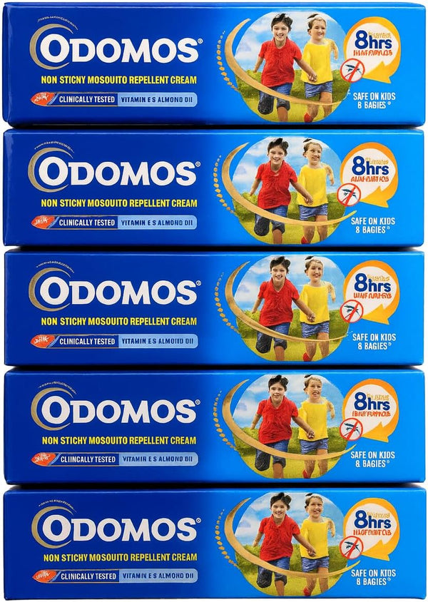 Pack of 5 Mosquito Repellent Cream for Travel & Holidays | Long-Lasting Insect Protection for Skin | Deet-Free | Fast Absorbing & Non-Greasy | Ideal for Outdoor Use, Camping, Hiking,