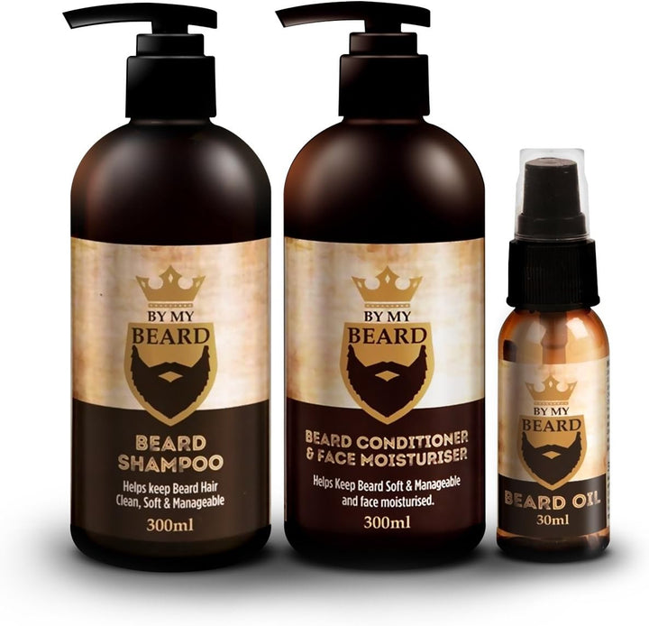 Beard Shampoo/Conditioner and Face Moisturiser Oil Complete Triple Pack