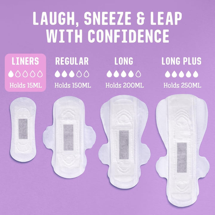 Sensitive Bladder Bamboo Liners – Discreet, Ultra-Thin, Hypoallergenic - Light Incontinence, Odour Control Protection - 16 Liners