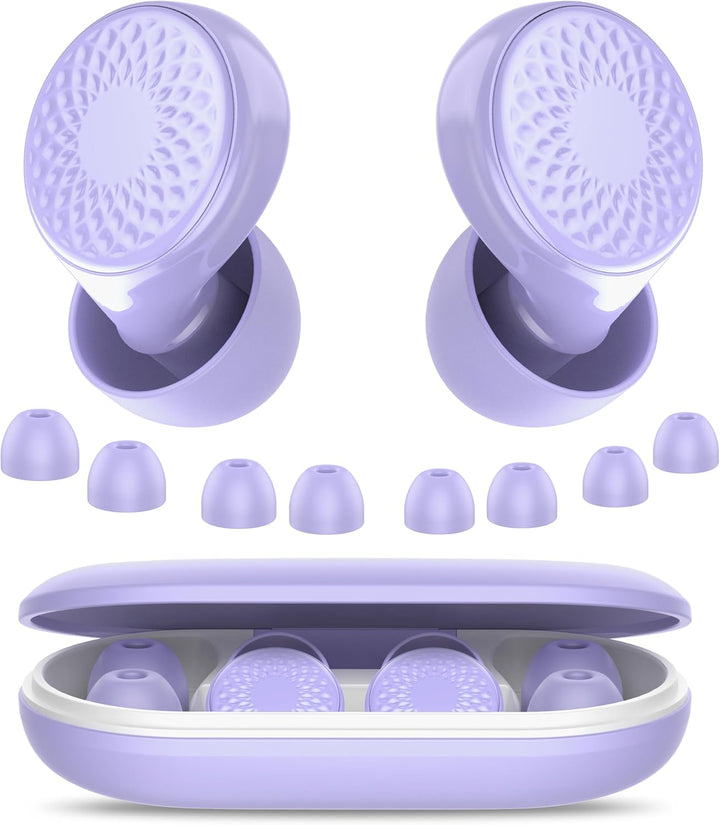 Ear Plugs for Sleep Noise Cancelling -45Db, Customized Soft Earplugs for Concert, 0 Pressure, Reusable Ear Plug for Noise Reduction with Case & 8 Eartips, for Sleep, Working, Studying, Traveling