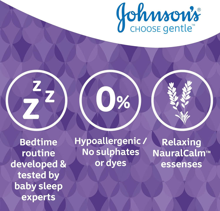 JOHNSON'S Bedtime Wash – Gentle and Mild for Delicate Skin and Everyday Use – Naturalcalm Aromas, 500 Millilitre