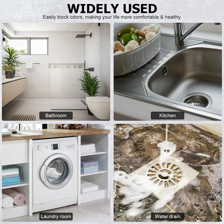 2PCS Shower Floor Drain Backflow Preventer Sewer Core Anti-Odor Plug for Kitchen Bathroom