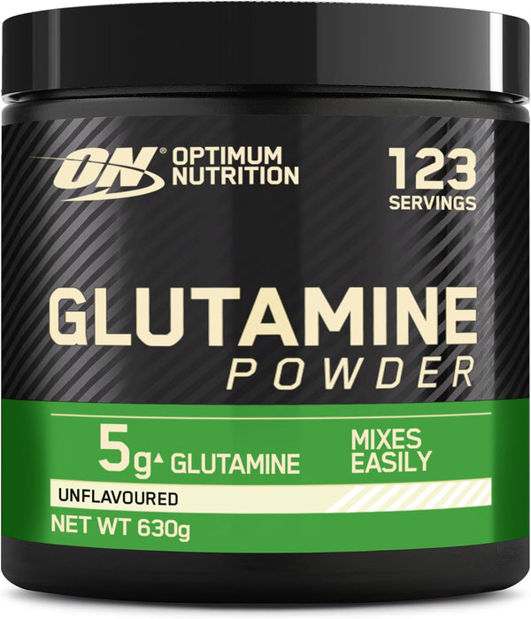 Glutamine Powder, L-Glutamine Amino Acid Powder, Food Supplement, Pre and Post Workout Shake, Unflavoured, 123 Servings, 630 G
