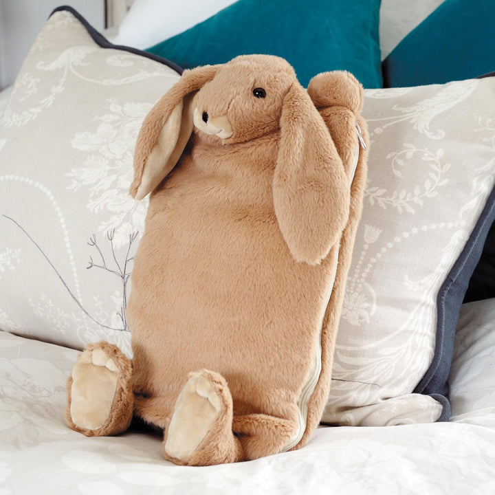 Snuggly Bunny PJ Case & Hot Water Bottle Cover (Brown)