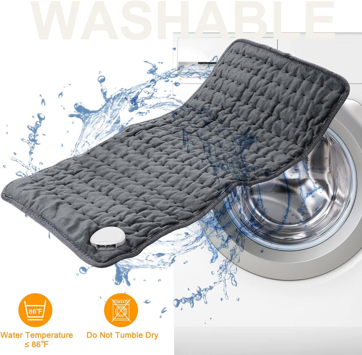 Heating Pad, Electric Heat Pad for Back Neck Shoulders, Heat Pad with 6 Levels Heating,4 Time Settings